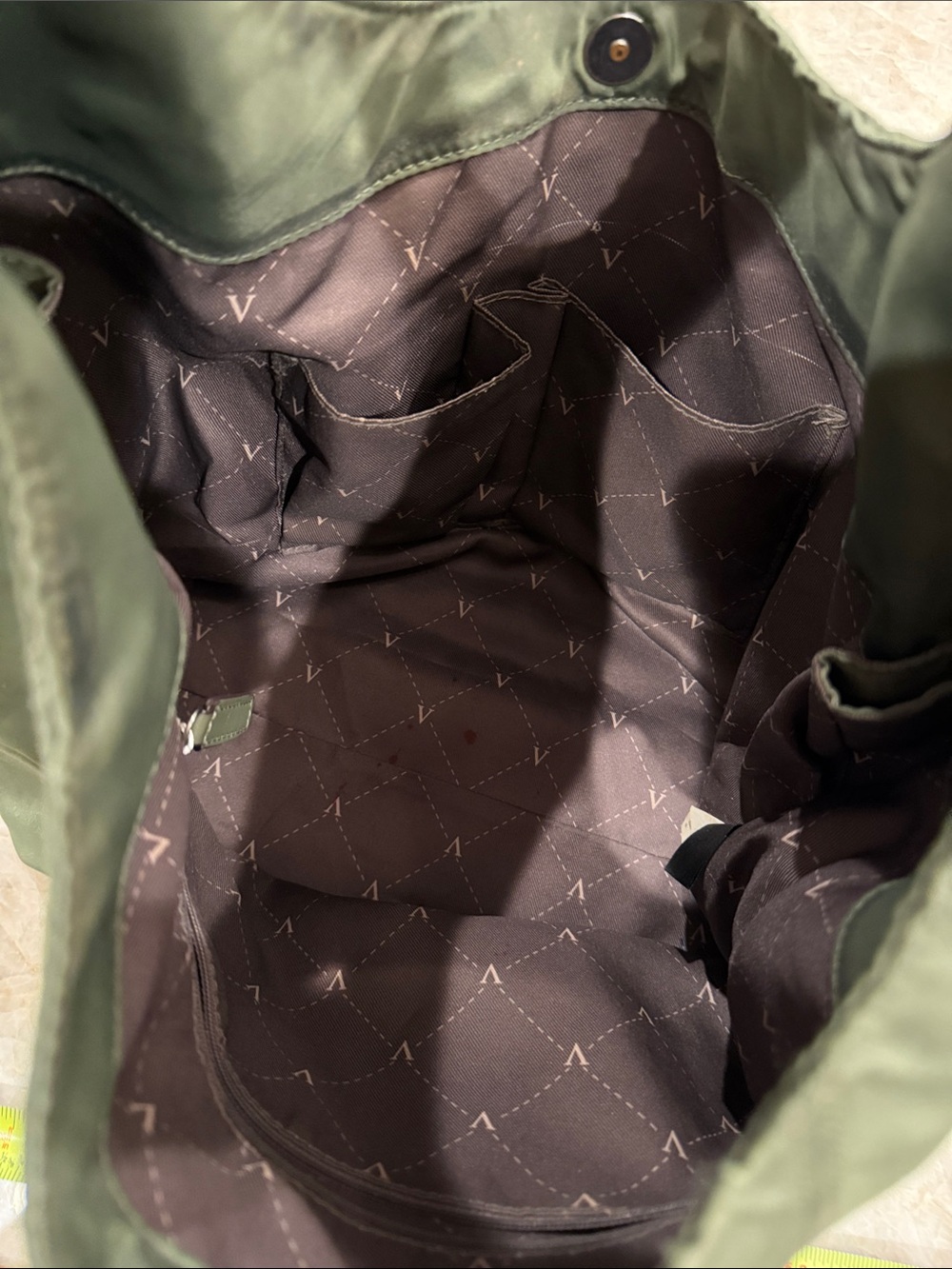 Vince Camuto Olive Green Nylon Hobo Bag - Picture 8 of 12